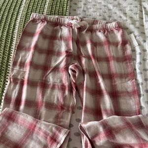 Plaid Lounge Pants in Red and White